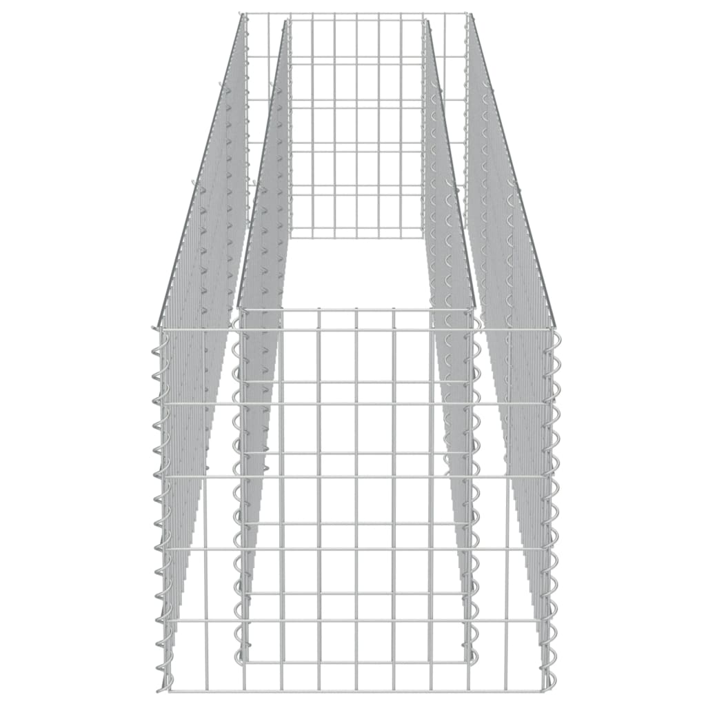 vidaXL Planteringsgabion upphöjd galvaniserat stål 270x50x50 cm