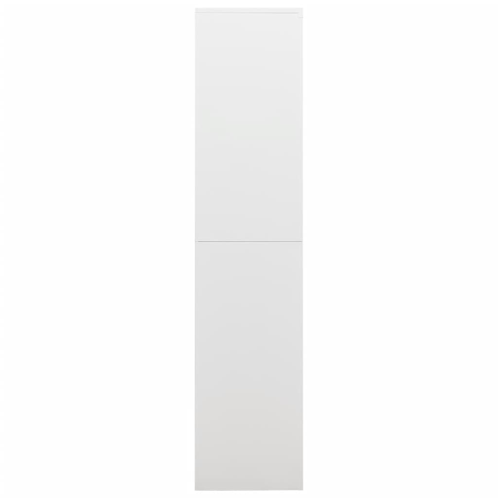 vidaXL Förvaringsskåp vit 90x40x180 cm stål