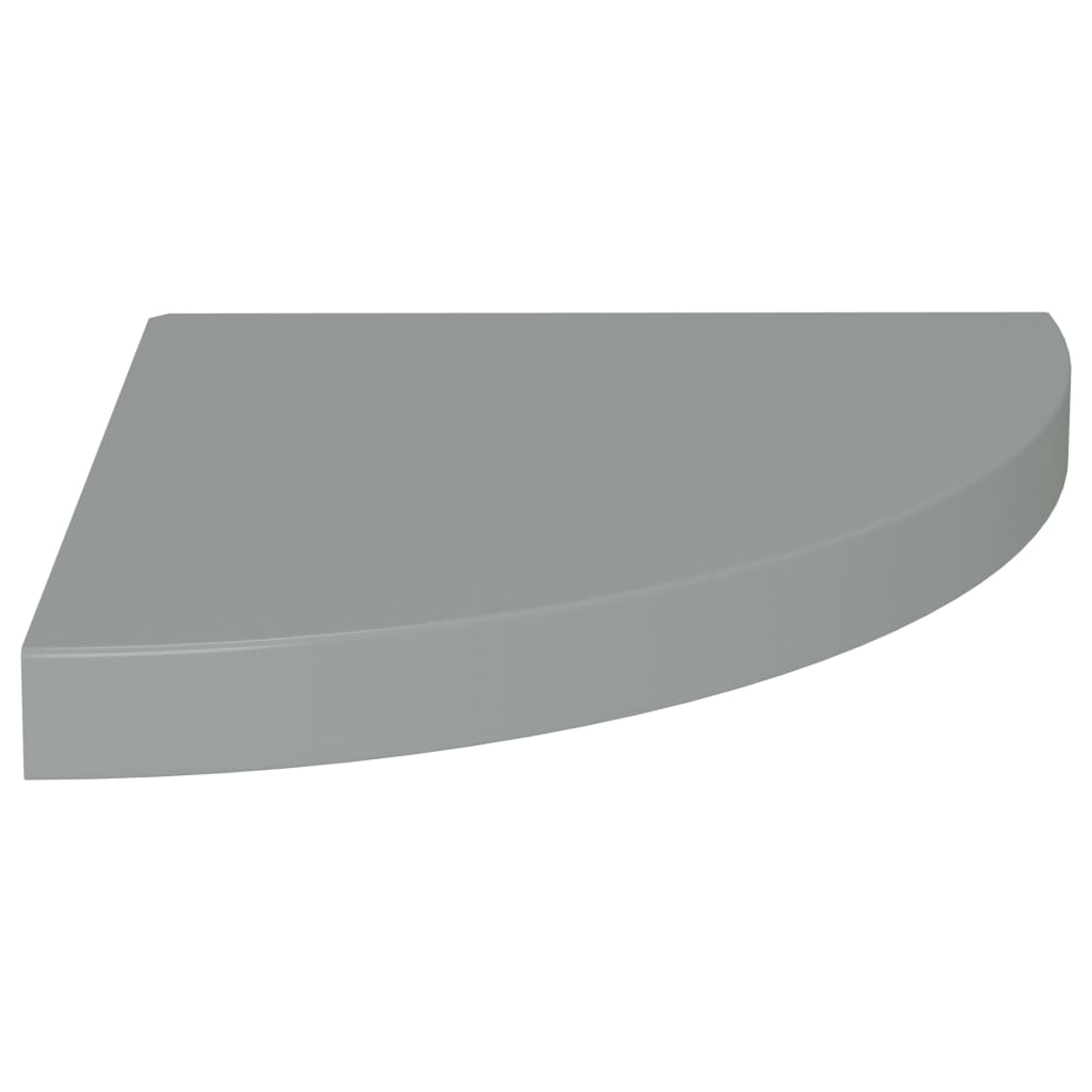 vidaXL Svävande hörnhylla grå 35x35x3,8 cm MDF