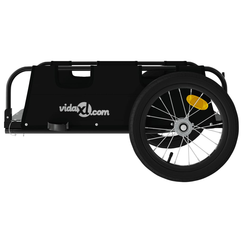vidaXL Cykelvagn svart oxfordtyg och järn