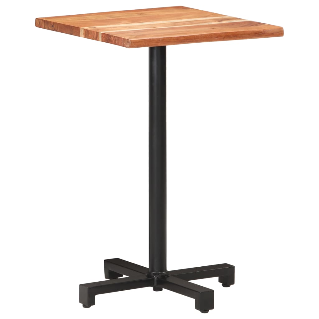 vidaXL Cafébord med levande kanter 50x50x75 cm massivt akaciaträ