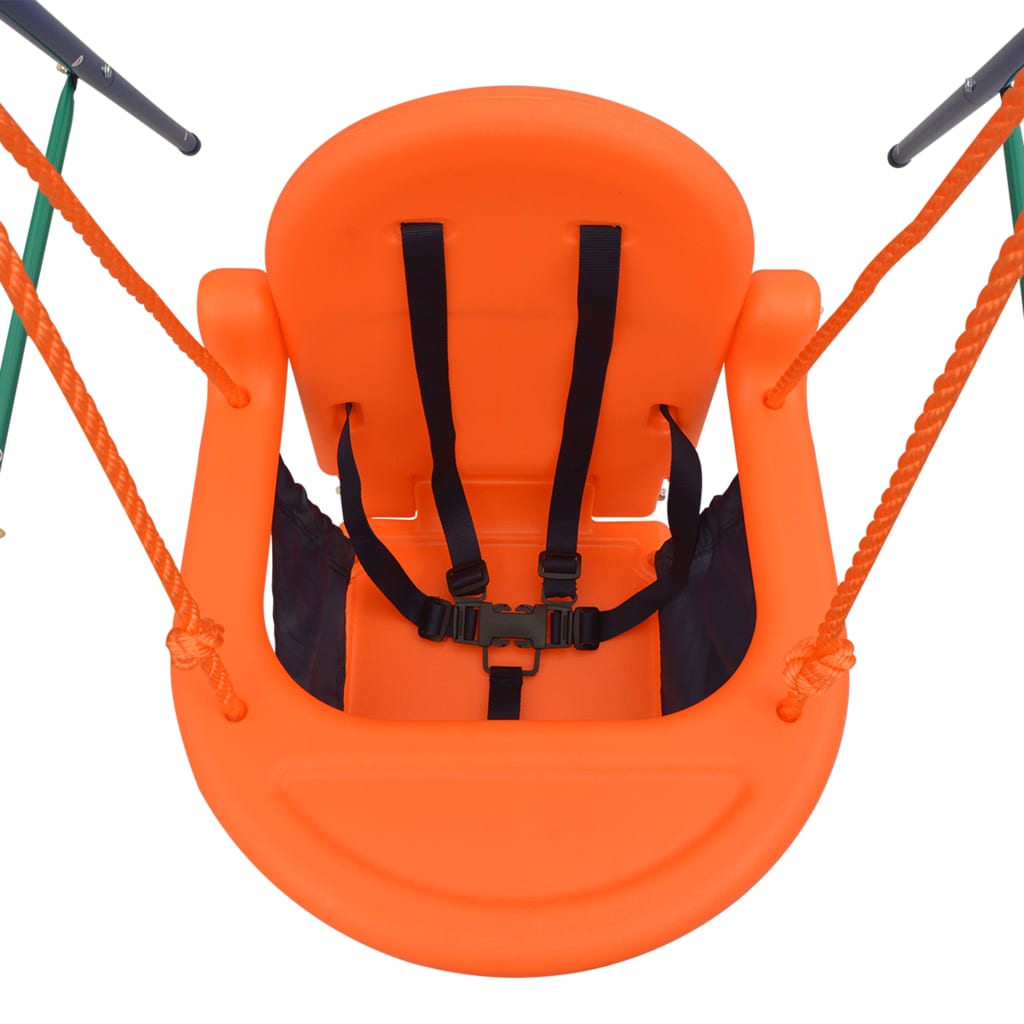 vidaXL Barngunga set med säkerhetsbälte orange