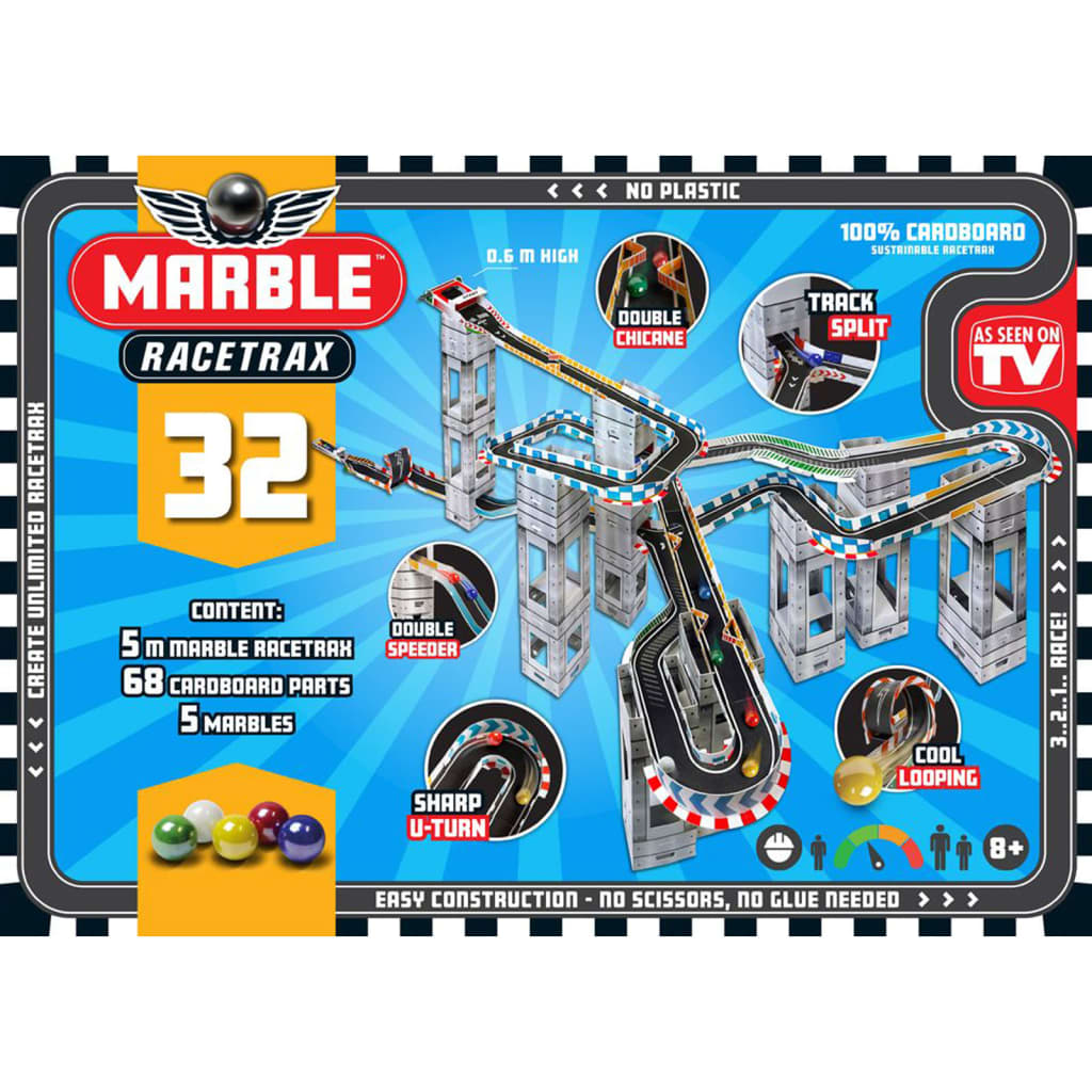Marble Racetrax Kulbana set 32 ark 5 m