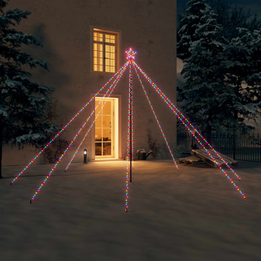 vidaXL Julgransbelysning inomhus/utomhus 576 LED flerfärgad 3,6 m
