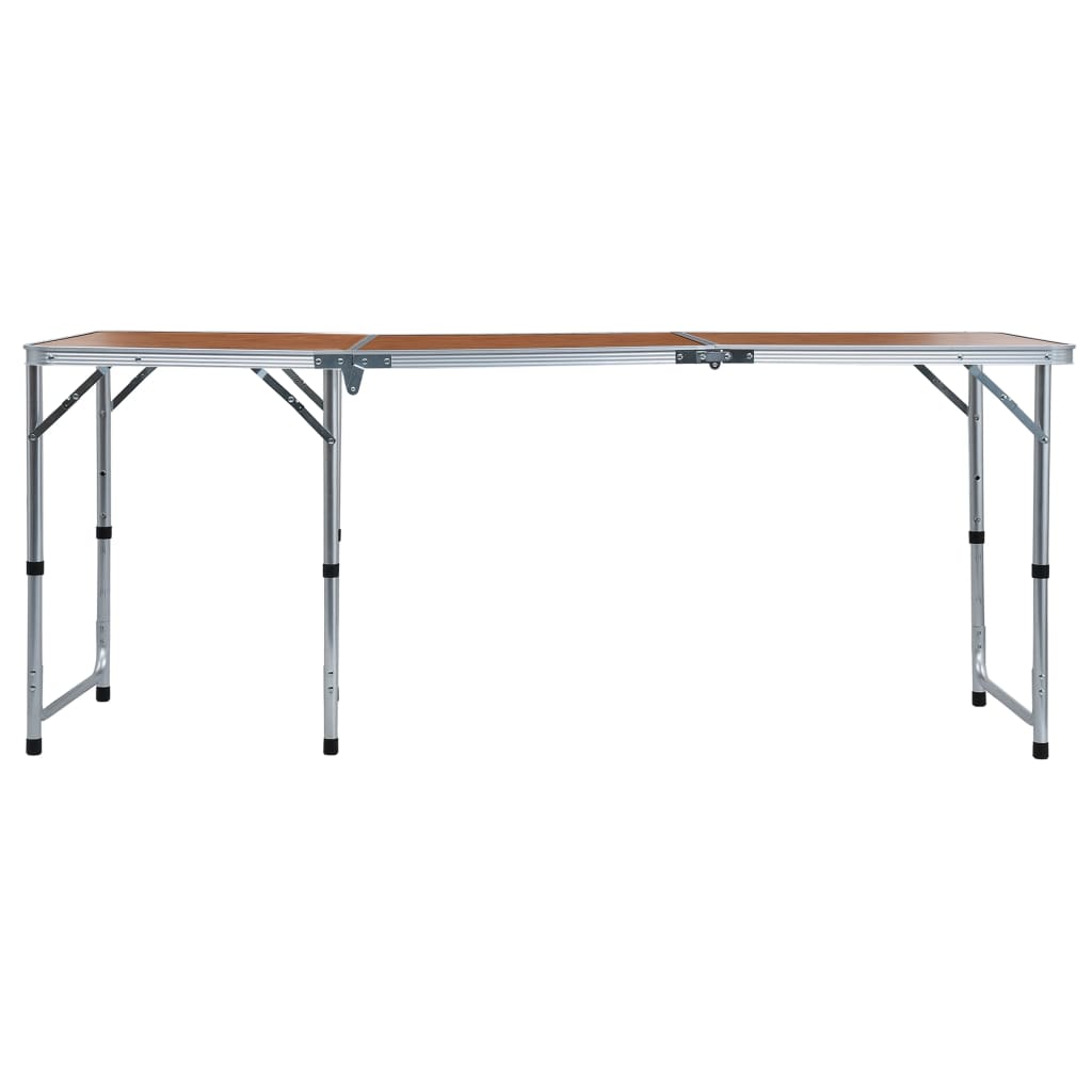 vidaXL Hopfällbart campingbord aluminium 180x60 cm