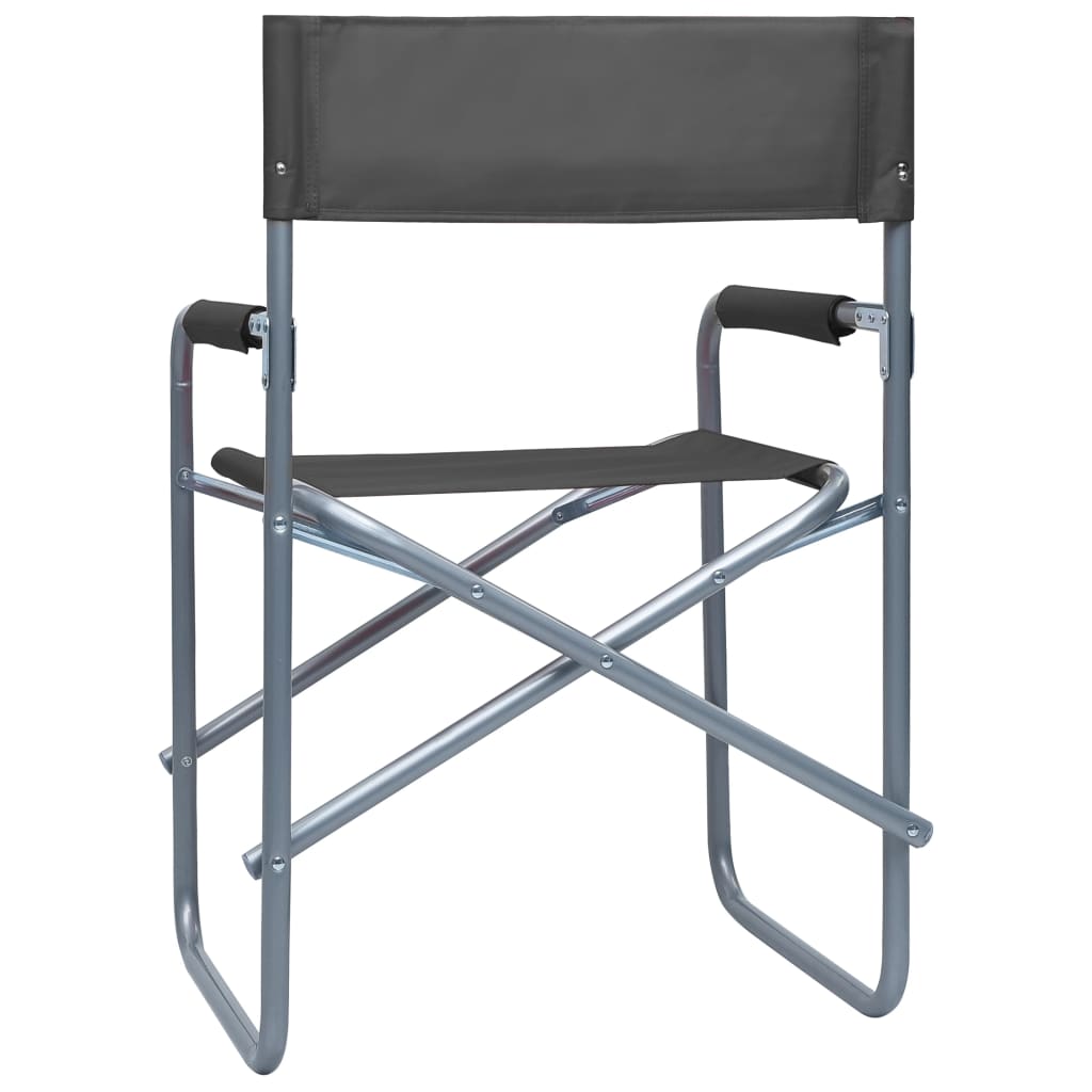 vidaXL Regissörsstol 2 st stål grå