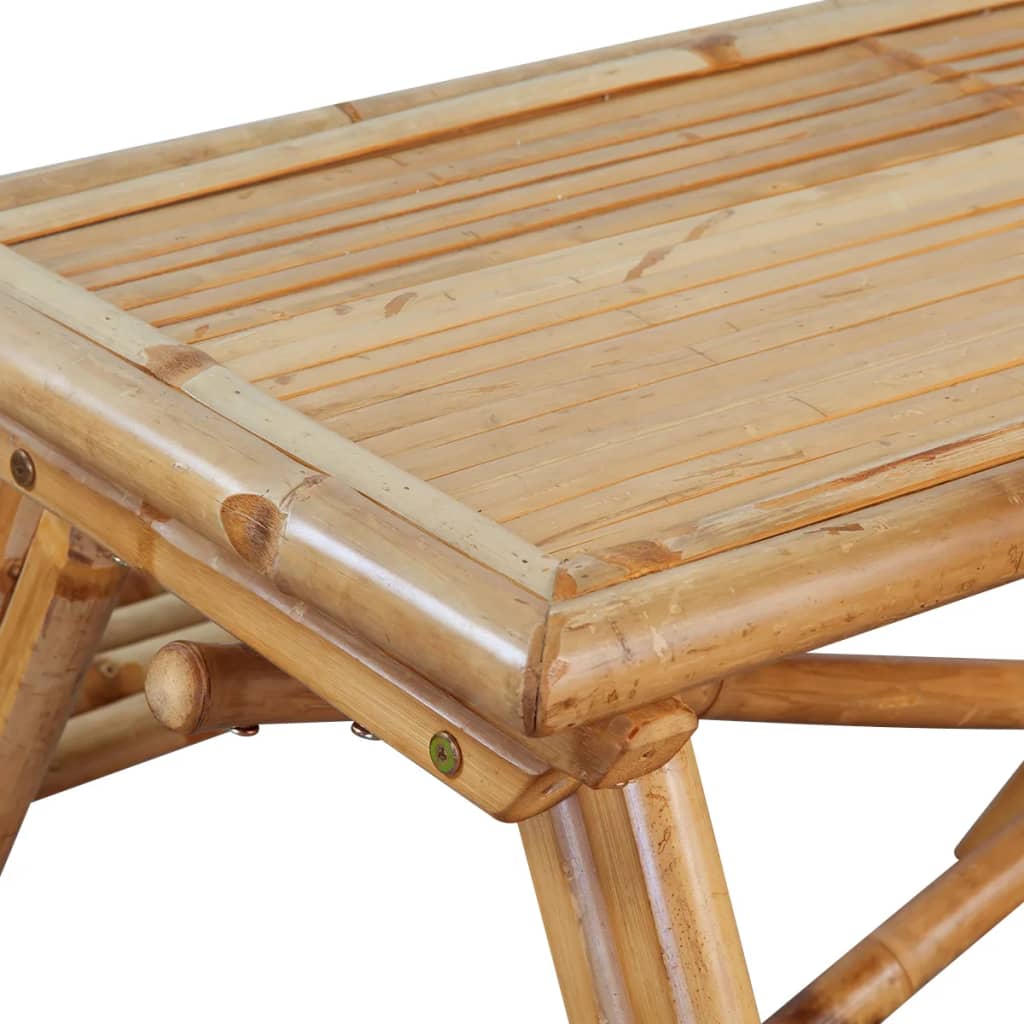 vidaXL Picknickbord 120x120x78 cm bambu
