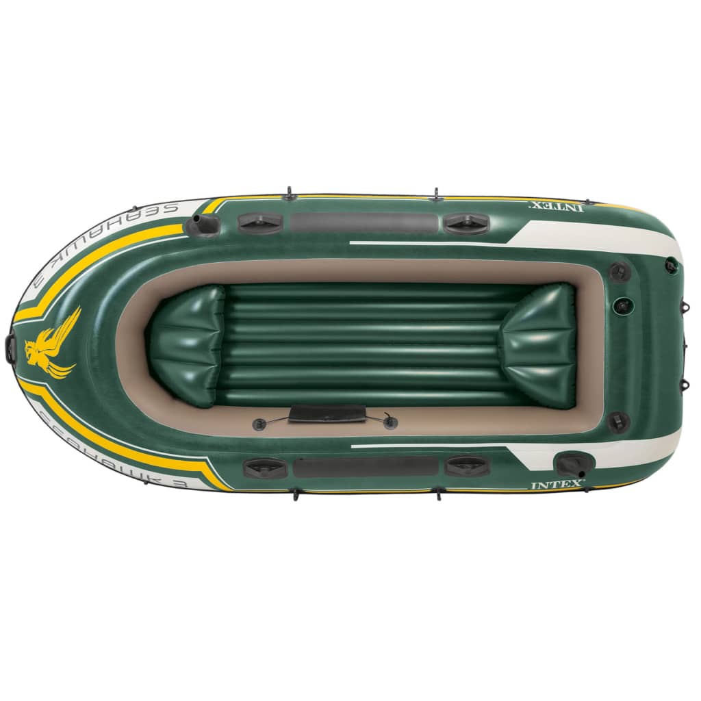 Intex Uppblåsbar båt Seahawk 3 med båtmotor och fäste