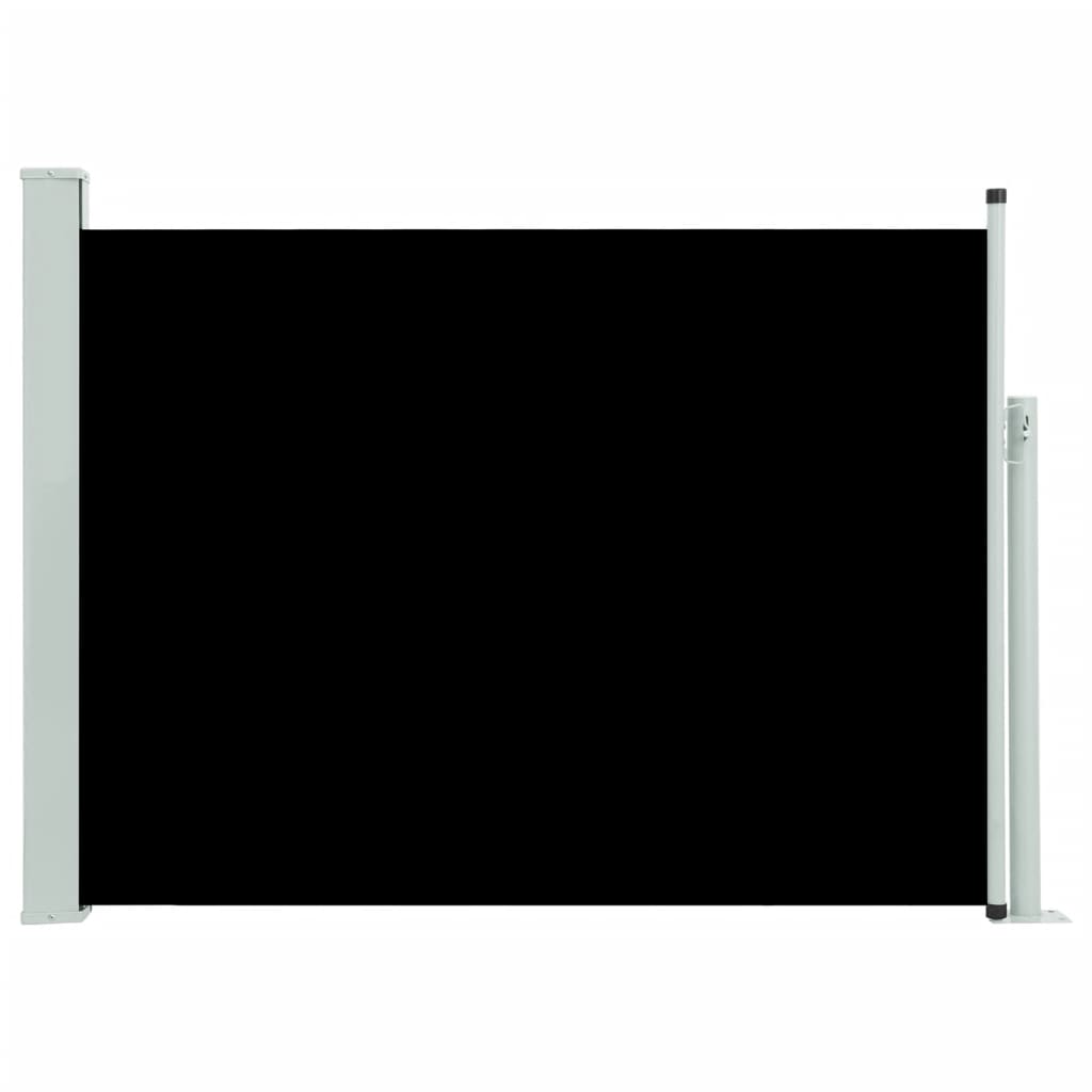 vidaXL Infällbar sidomarkis 117x500 cm svart