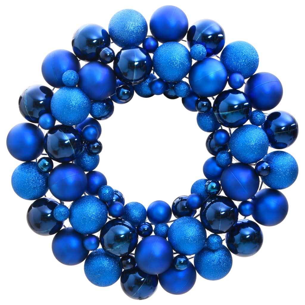 vidaXL Julkrans blå 45 cm polystyren