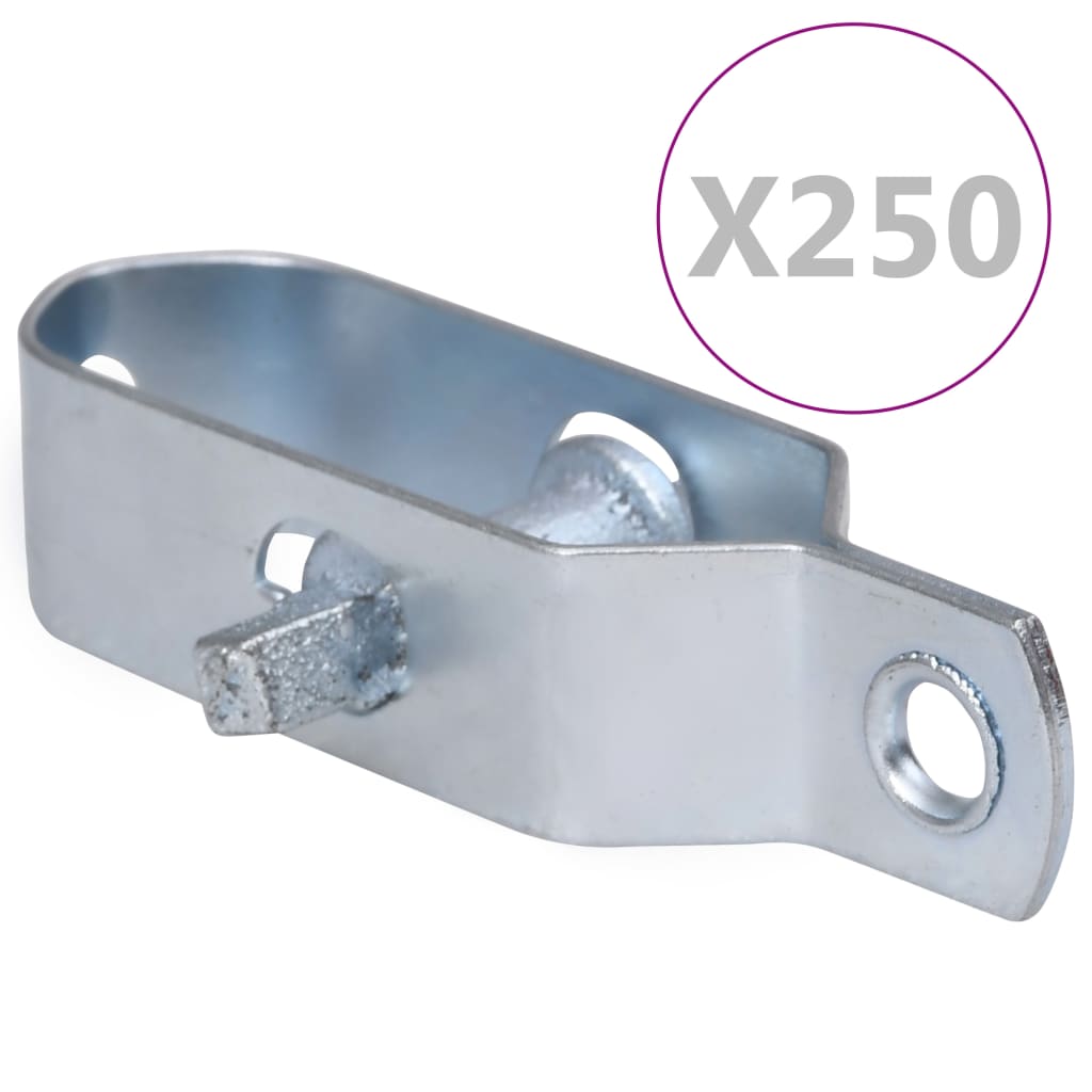 vidaXL Trådspännare 250 st 90 mm stål silver