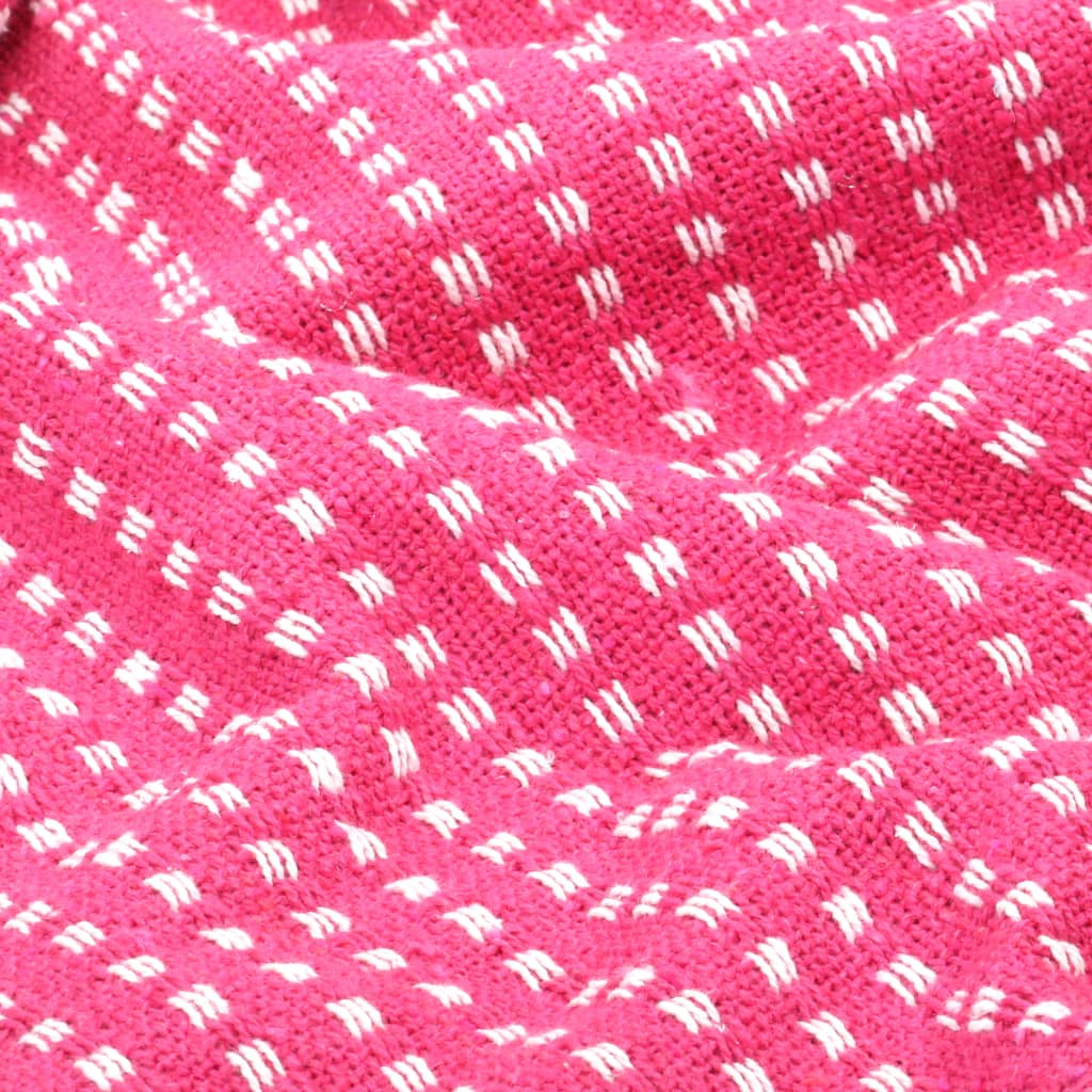 vidaXL Filt bomull fyrkanter 160x210 cm rosa