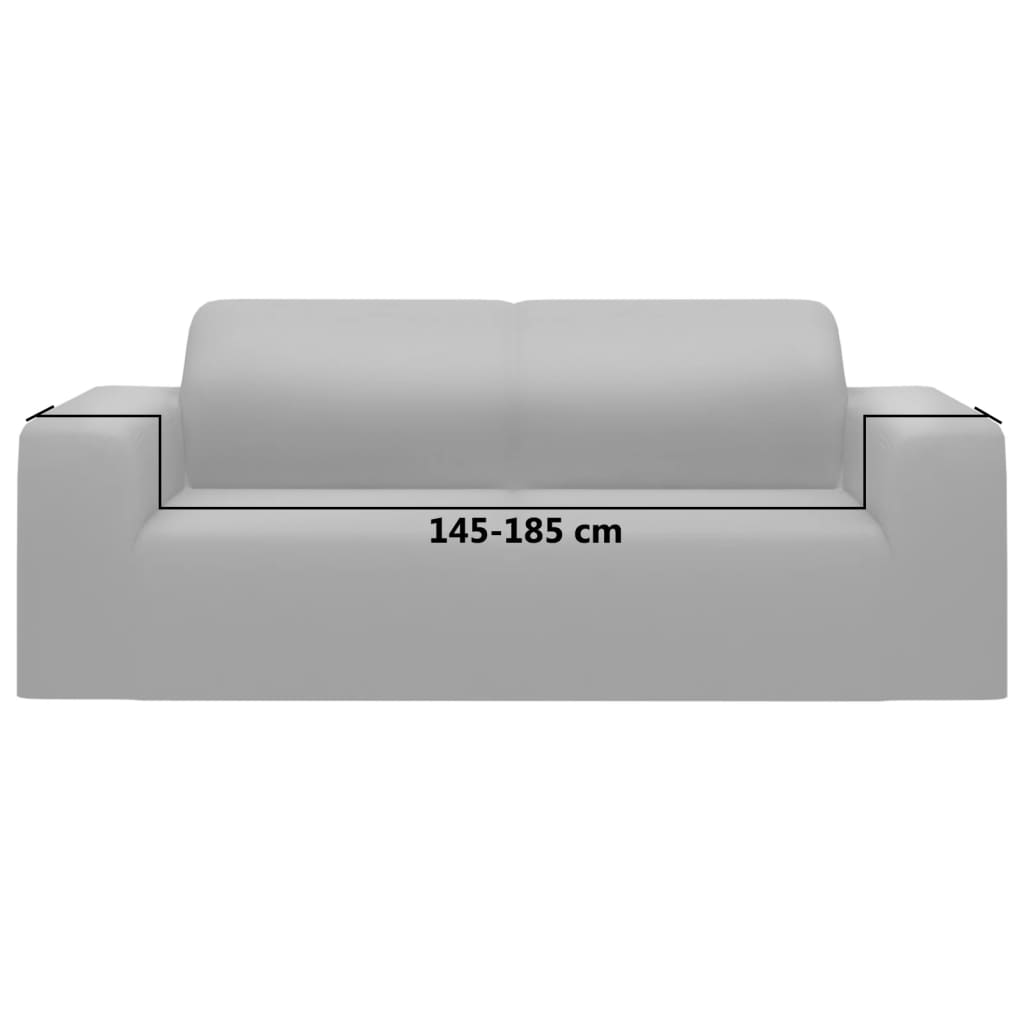 vidaXL Sofföverdrag 2-sits med stretch grå polyesterjersey