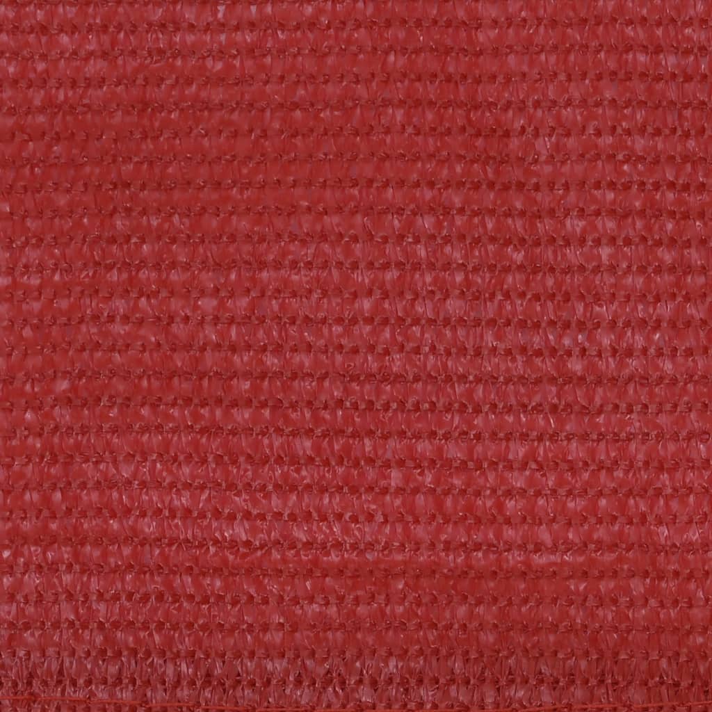 vidaXL Balkongskärm röd 90x400 cm HDPE