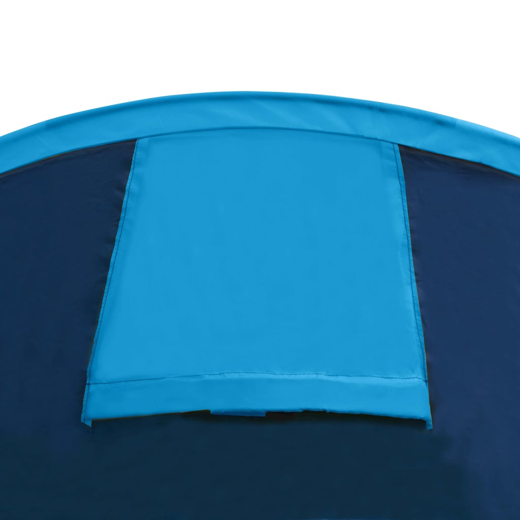 vidaXL Campingtält för 4 personer marinblå/ljusblå