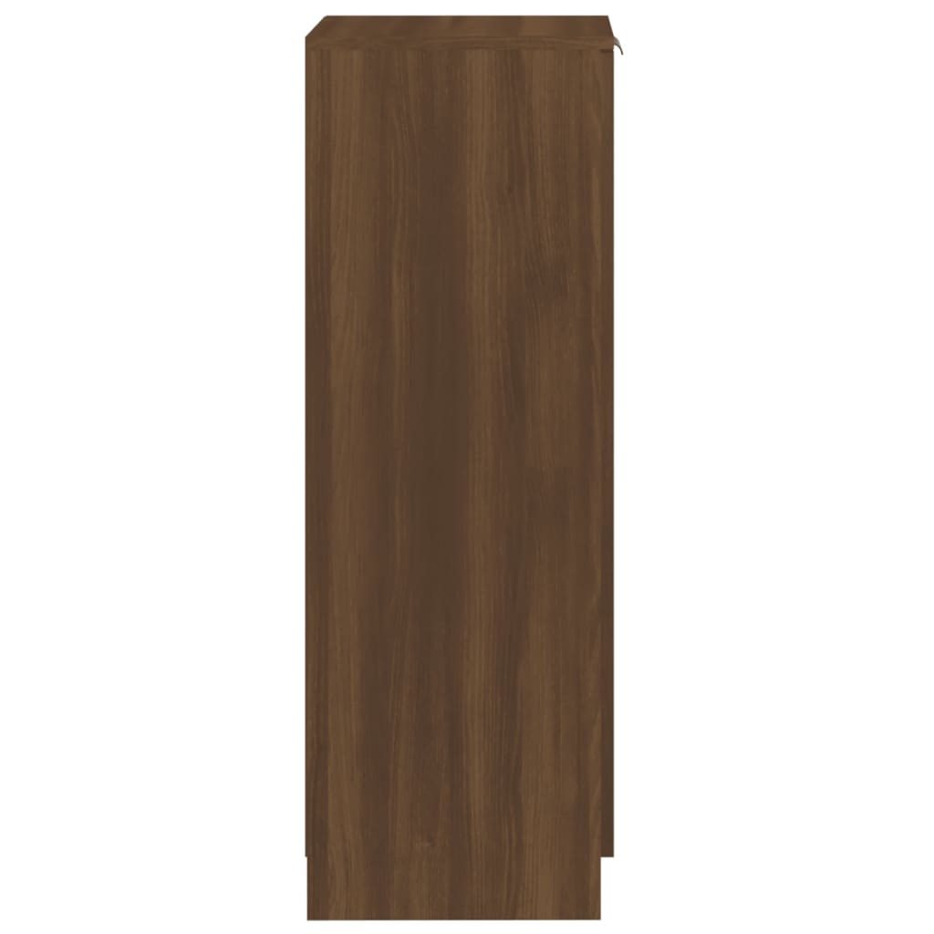 vidaXL Skoställ brun ek 30x35x100 cm konstruerat trä