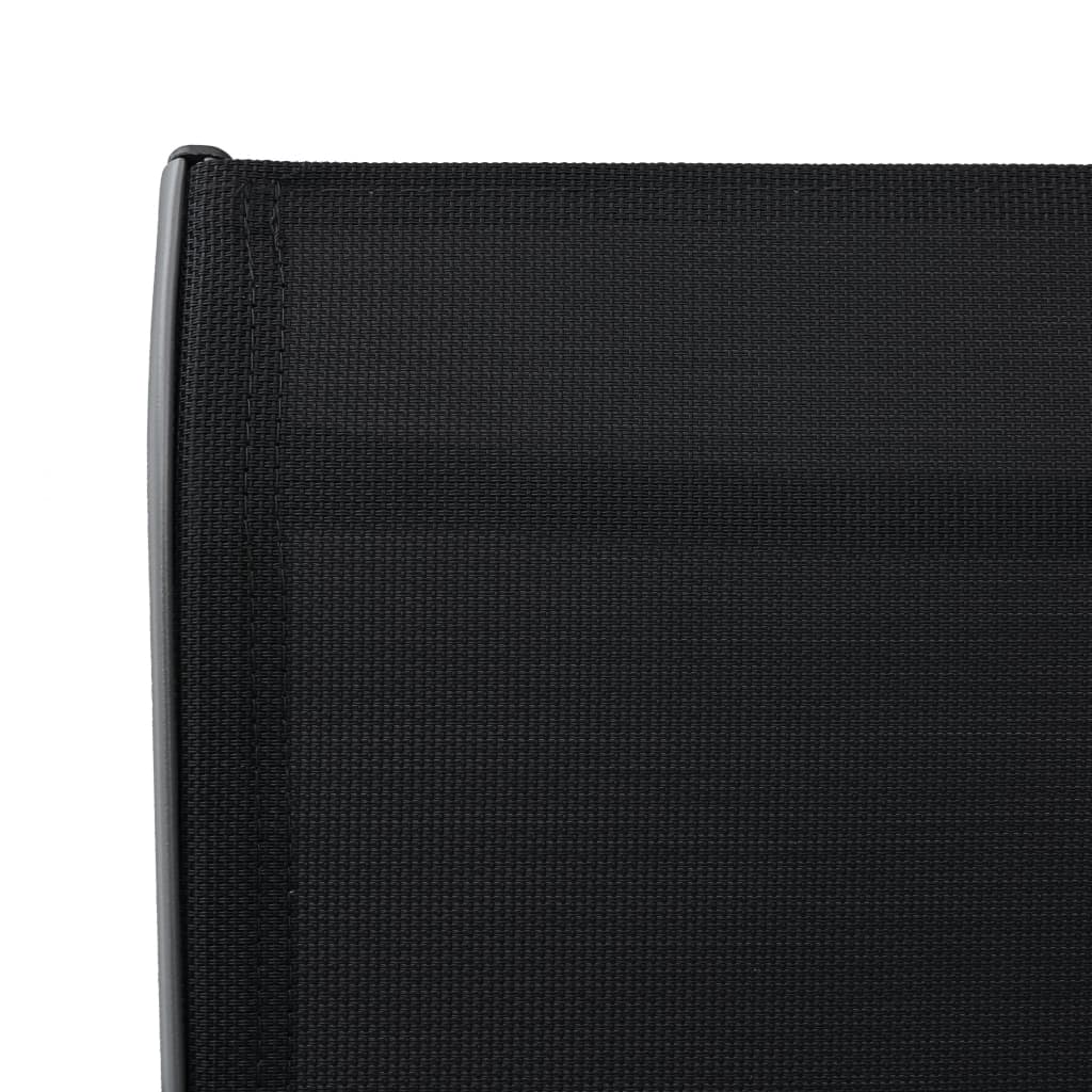 vidaXL Barstolar för trädgård 4 st svart textilene
