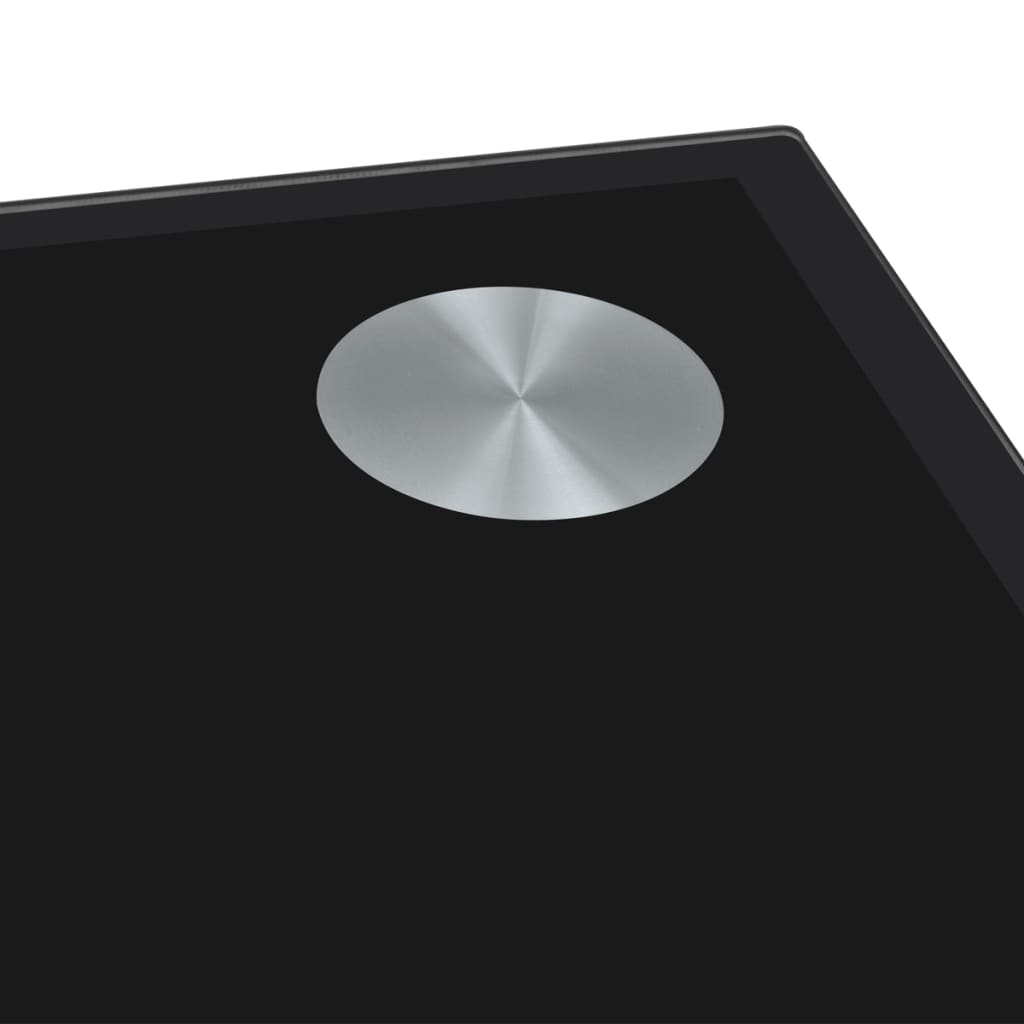vidaXL Matbord med bordsskiva i glas svart