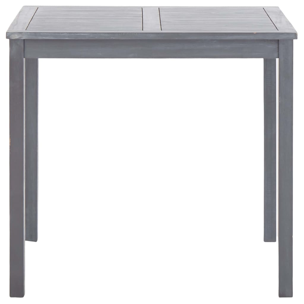 vidaXL Trädgårdsbord grå 80x80x74 cm massivt akaciaträ