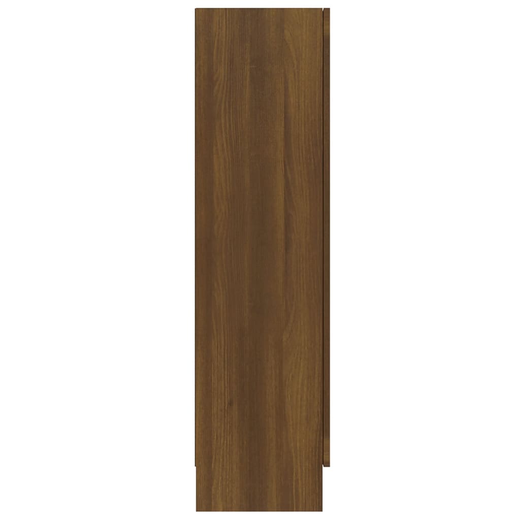 vidaXL Vitrinskåp brun ek 82,5x30,5x115 cm konstruerat trä