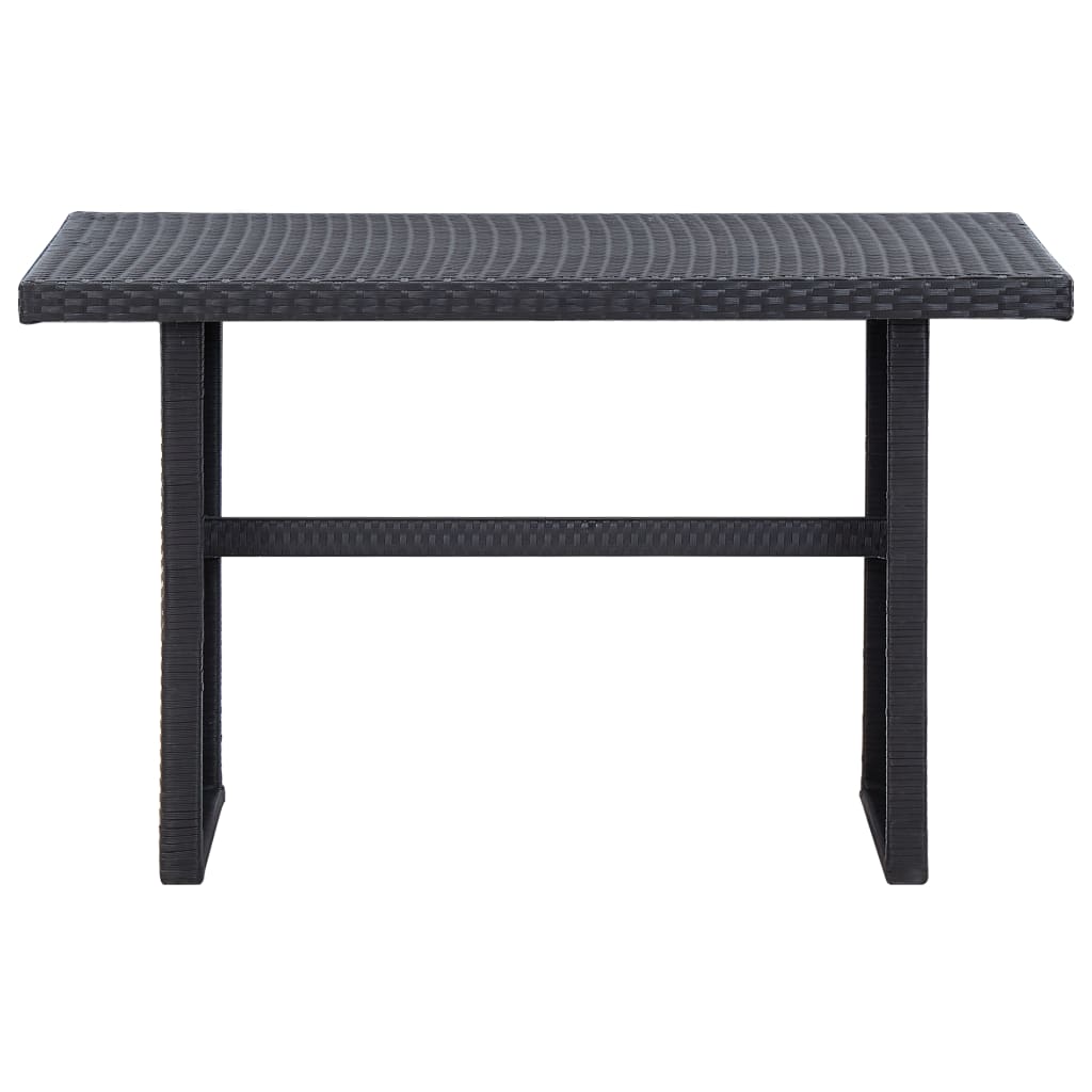 vidaXL Trädgårdsbord svart 110x60x67 cm konstrotting