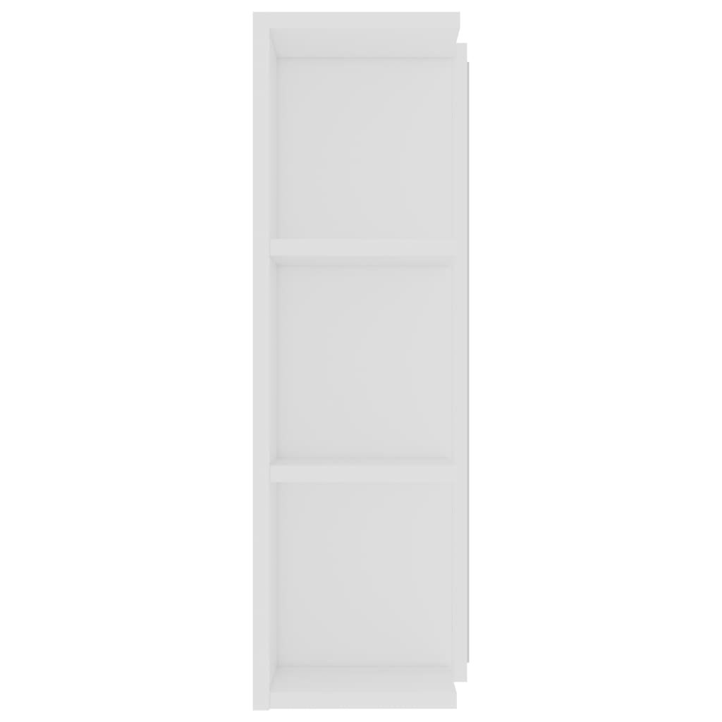 vidaXL Spegelskåp för badrum vit 80x20,5x64 cm spånskiva