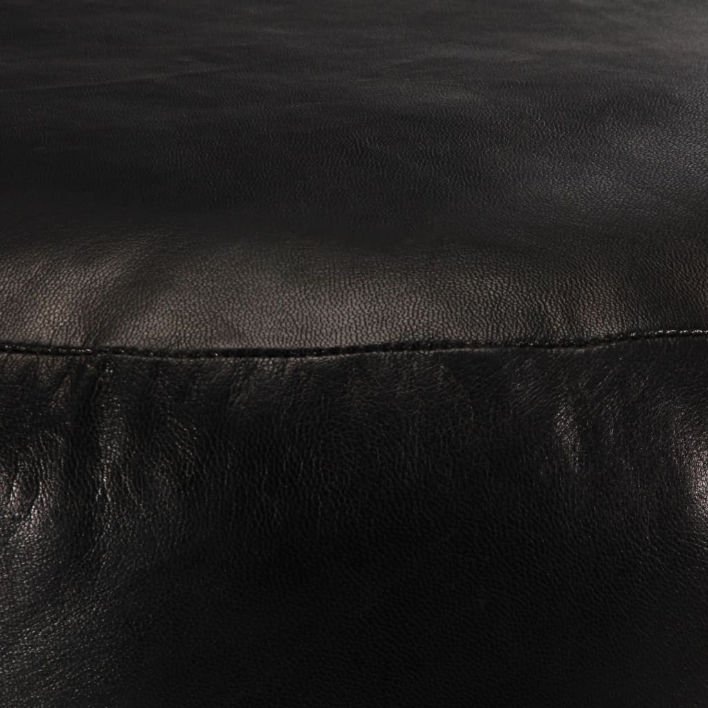 vidaXL Sittpuff svart 60x30 cm äkta getskinn