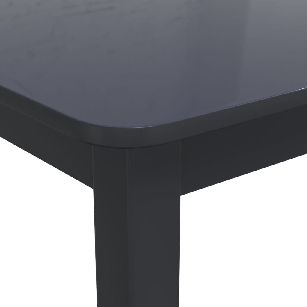 vidaXL Matbord svart 114x71x75 cm massivt gummiträ