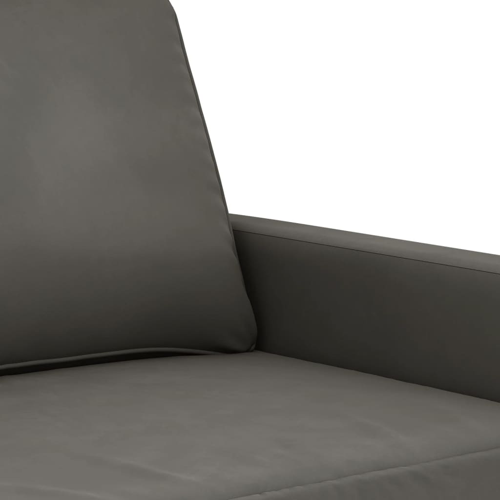 vidaXL 3-sitssoffa mörkgrå 210 cm sammet
