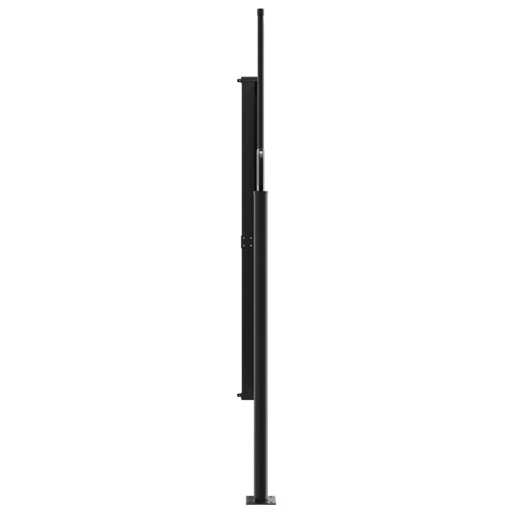 vidaXL Infällbar sidomarkis 180x600 cm svart