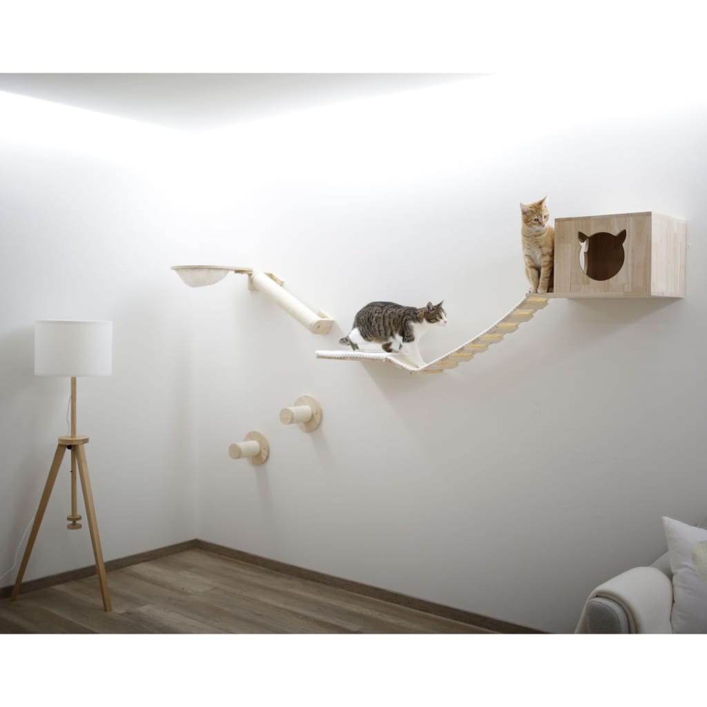 Kerbl Klättervägg för katt Andes 52x40x32 cm trä och vit