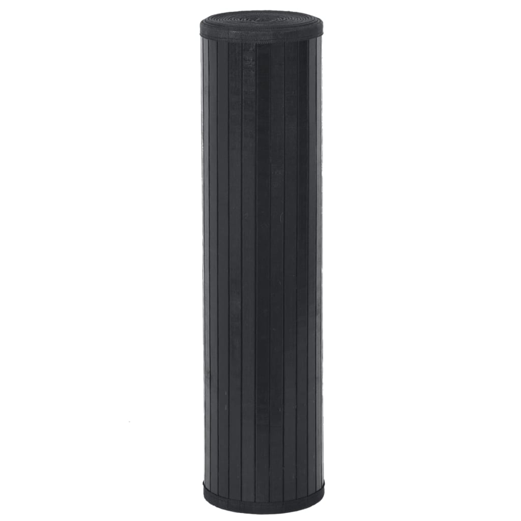 vidaXL Matta rektangulär svart 80x300 cm bambu