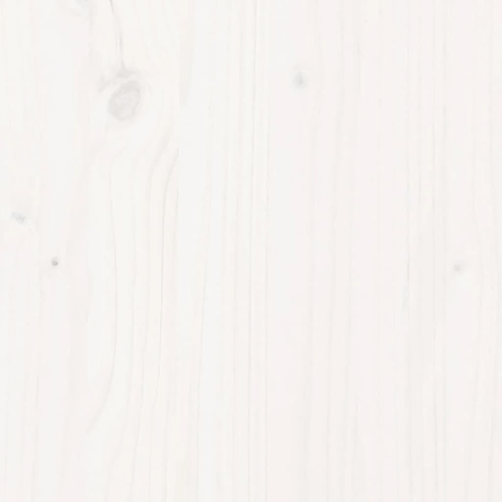 vidaXL Sängram med huvudgavel vit 120x200 cm massiv furu