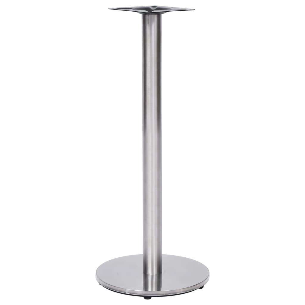 vidaXL Bordsben för cafébord silver Ø45x107 cm rostfritt stål