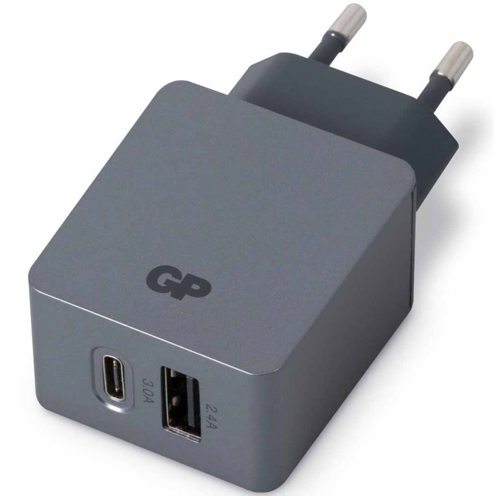 GP USB väggladdare 2 portar WA51 2,4 A + 3 A 150GPWA51C1
