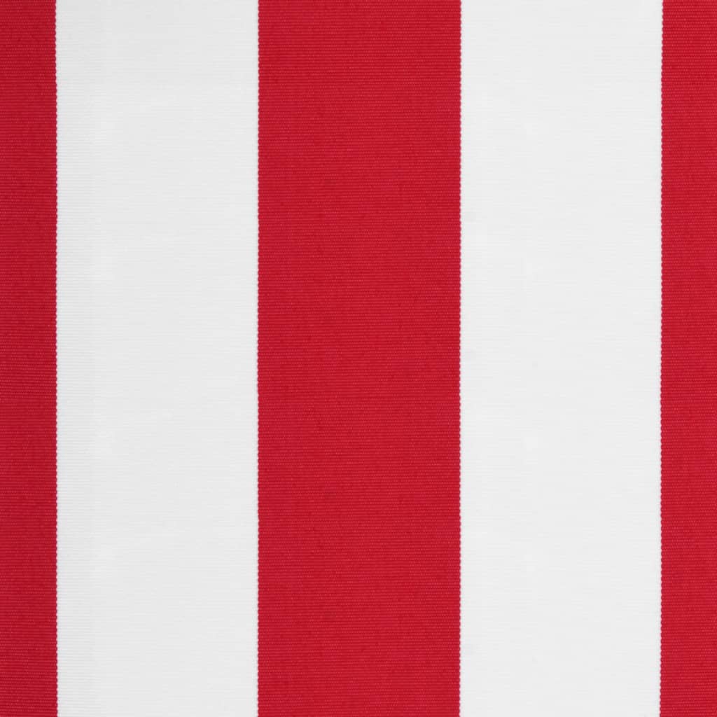 vidaXL Markisväv röd och vit randig 4x3,5 m