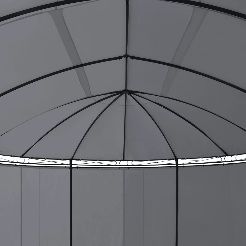 vidaXL Paviljong med draperier 520x349x255 cm antracit