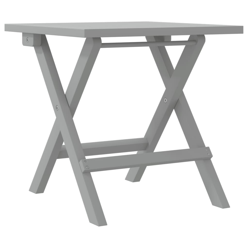vidaXL Solsäng med bord grå massivt akaciaträ