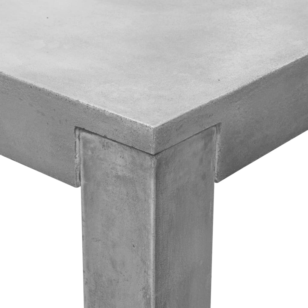 vidaXL Trädgårdsbord grå 180x90x75 cm betong