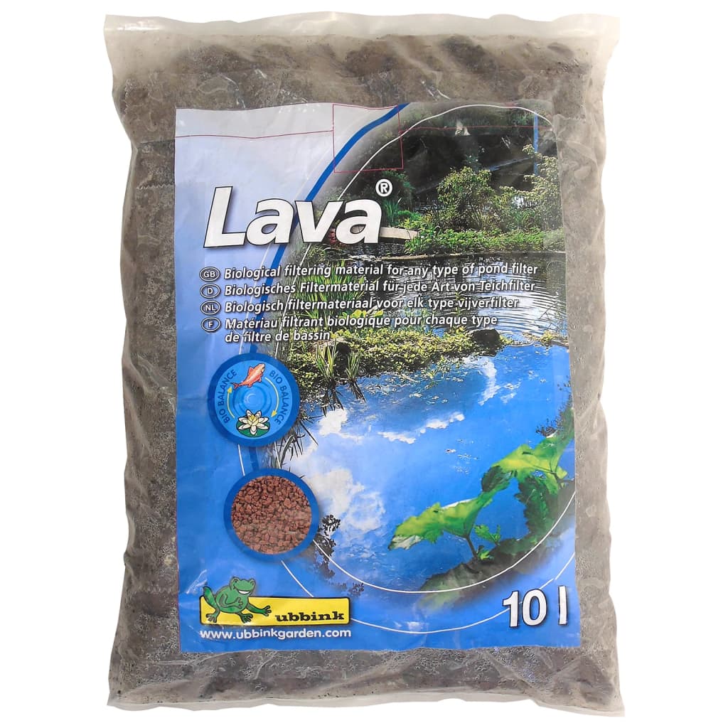 Ubbink Naturligt dammfiltermaterial Lava vulkansten 16-32mm 10L