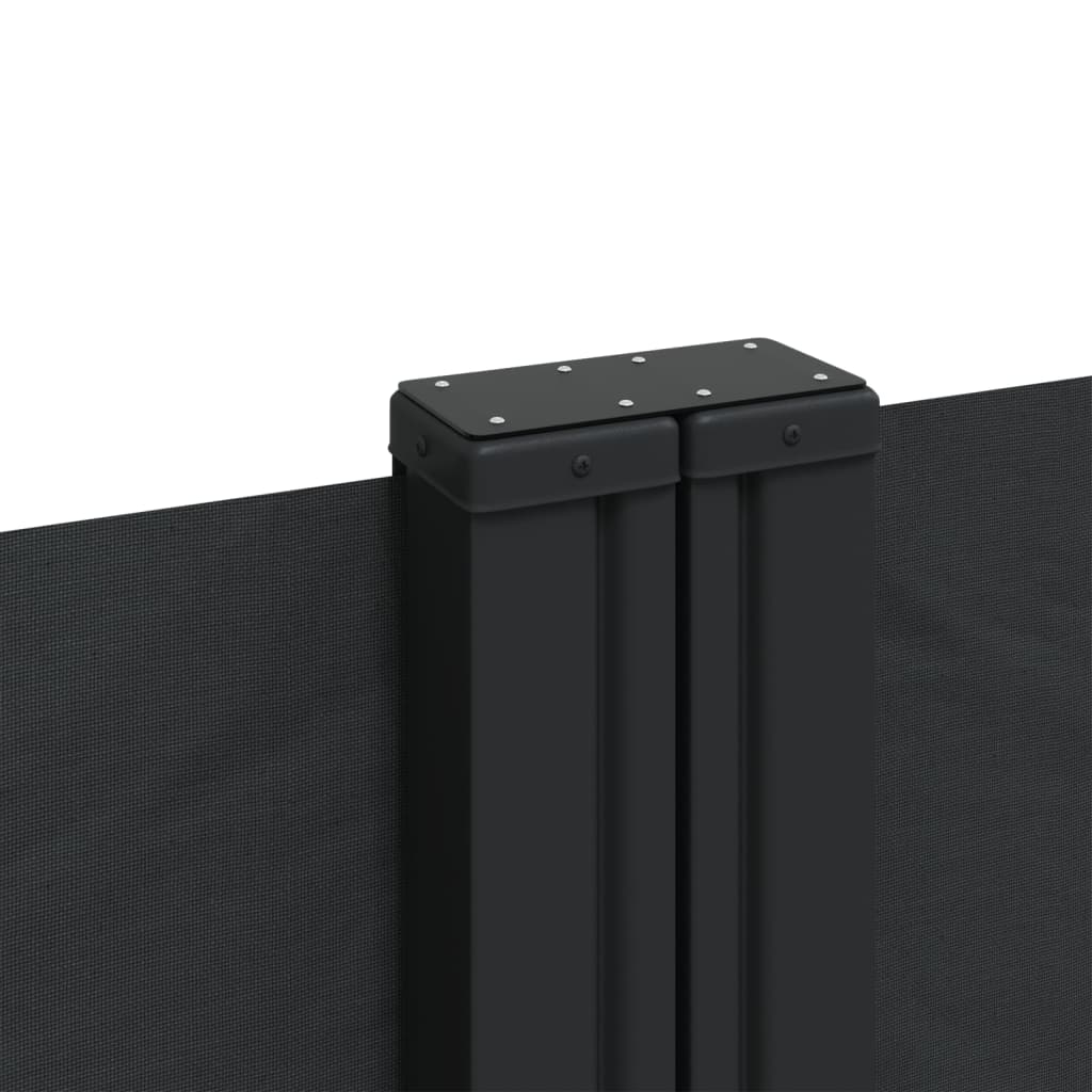 vidaXL Infällbar sidomarkis svart 120x1000 cm