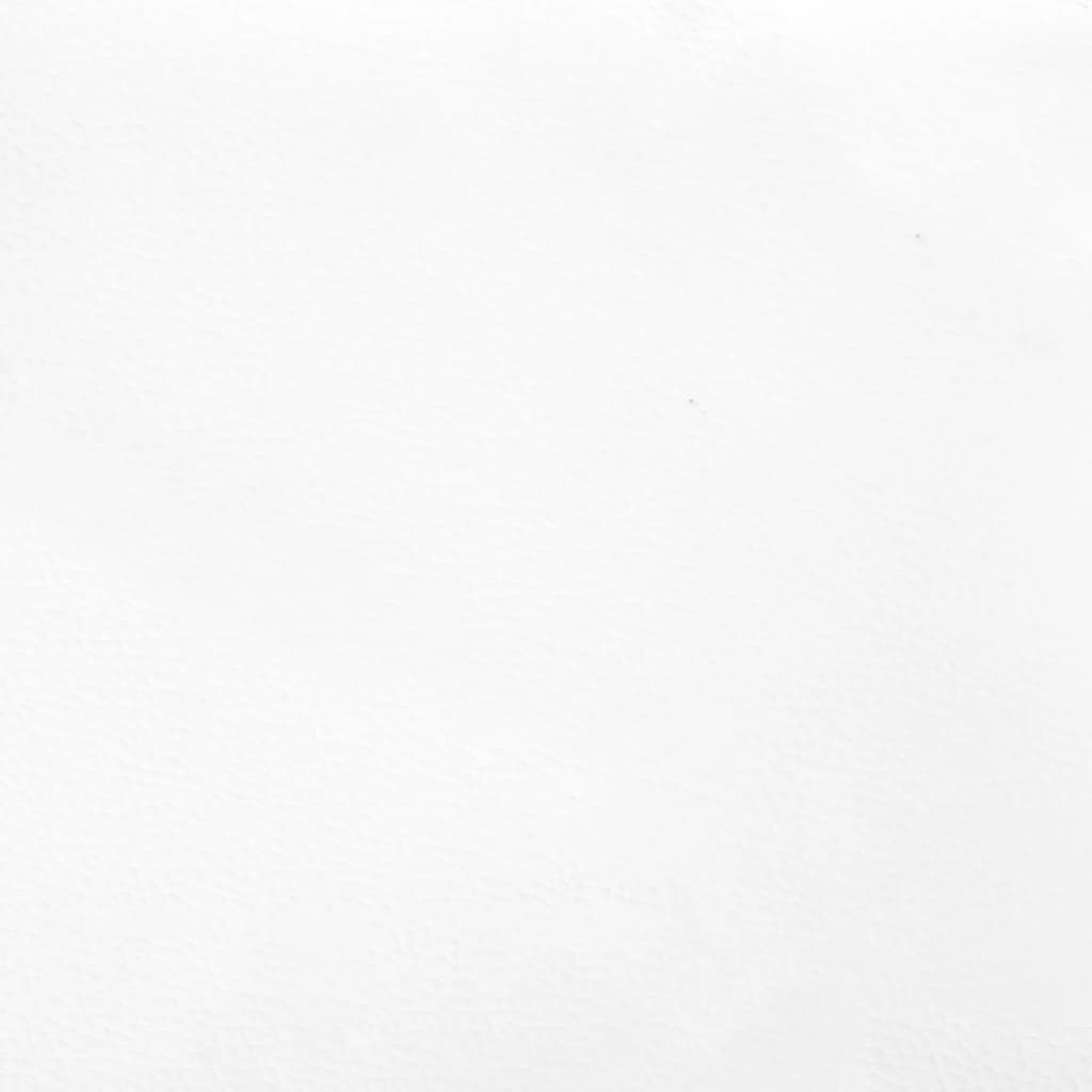 vidaXL Sängram med huvudgavel vit 180x200 cm konstläder