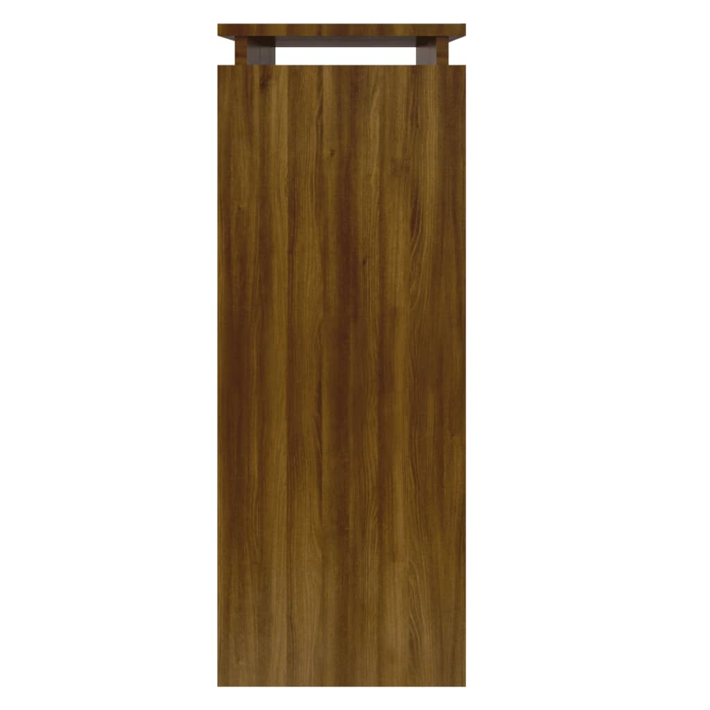 vidaXL Avlastningsbord brun ek 80x30x80 cm konstruerat trä