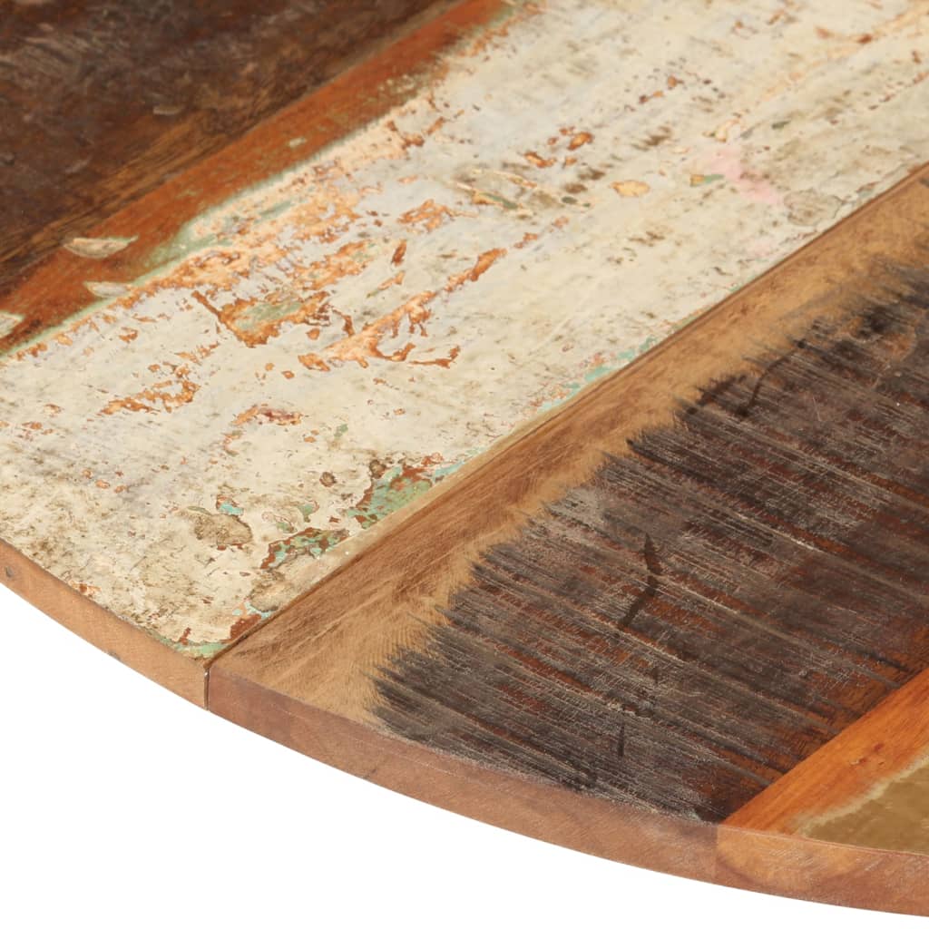 vidaXL Rund bordsskiva 70 cm 15-16 mm massivt återvunnet trä