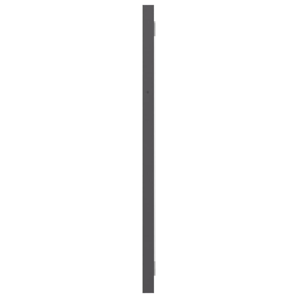 vidaXL Badrumsspegel grå högglans 100x1,5x37 cm spånskiva