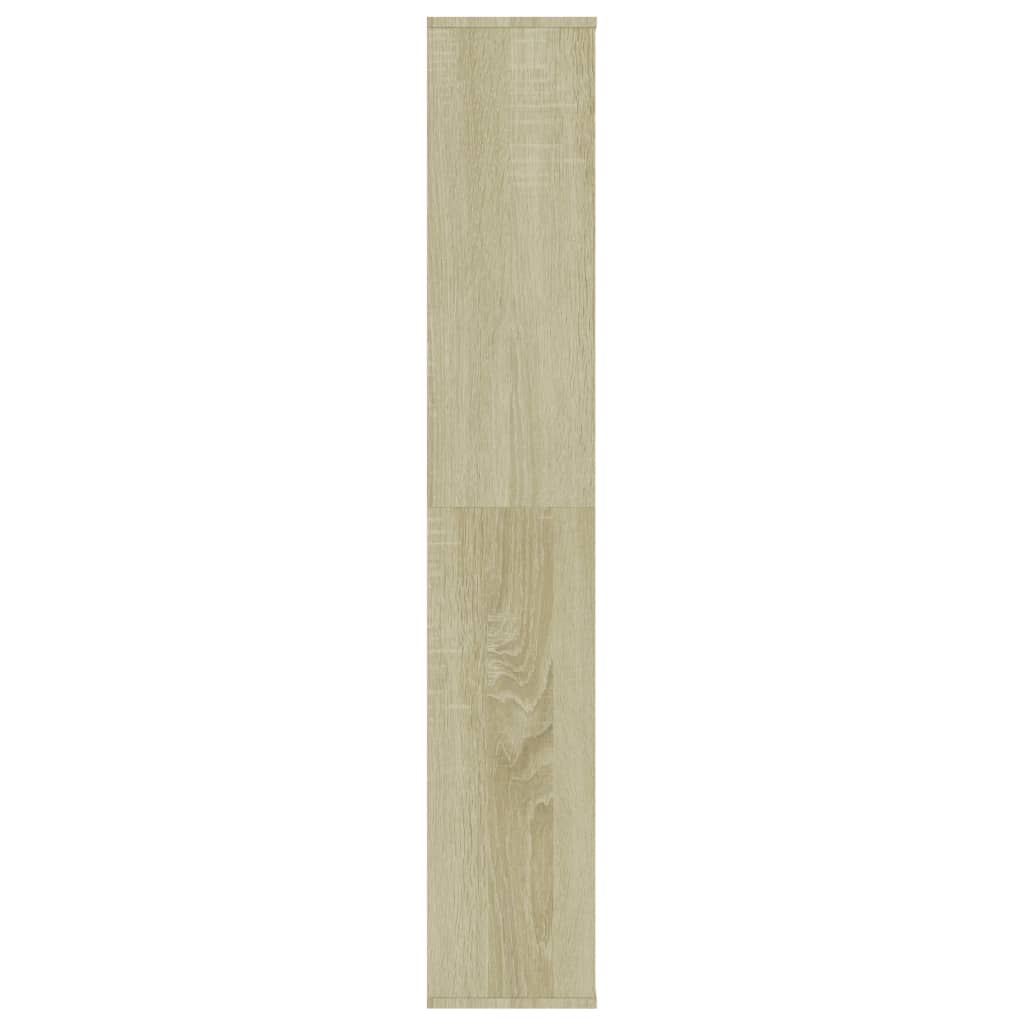 vidaXL Rumsavdelare/bokhylla sonoma-ek 100x24x140 cm konstruerat trä