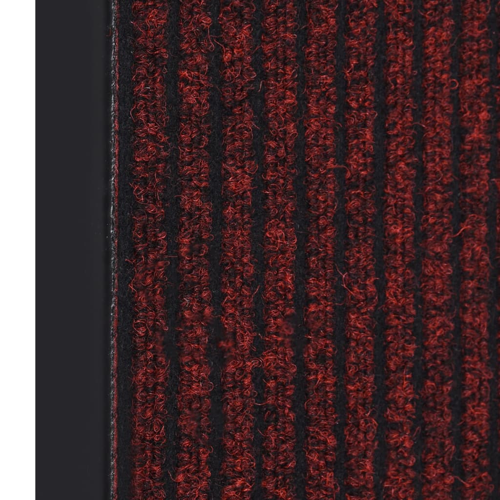 vidaXL Dörrmatta rödrandig 40x60 cm