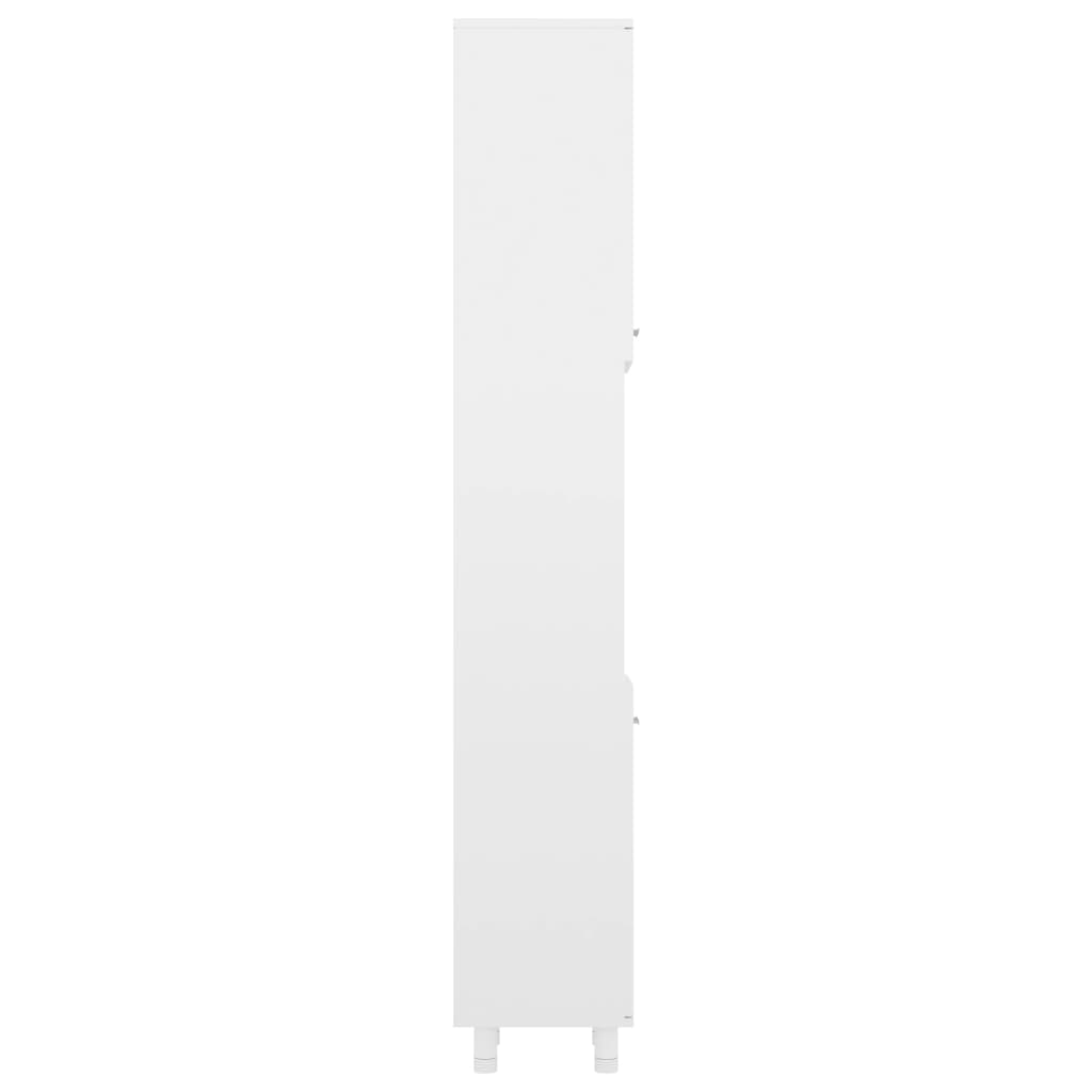 vidaXL Badrumsskåp vit högglans 30x30x179 cm spånskiva