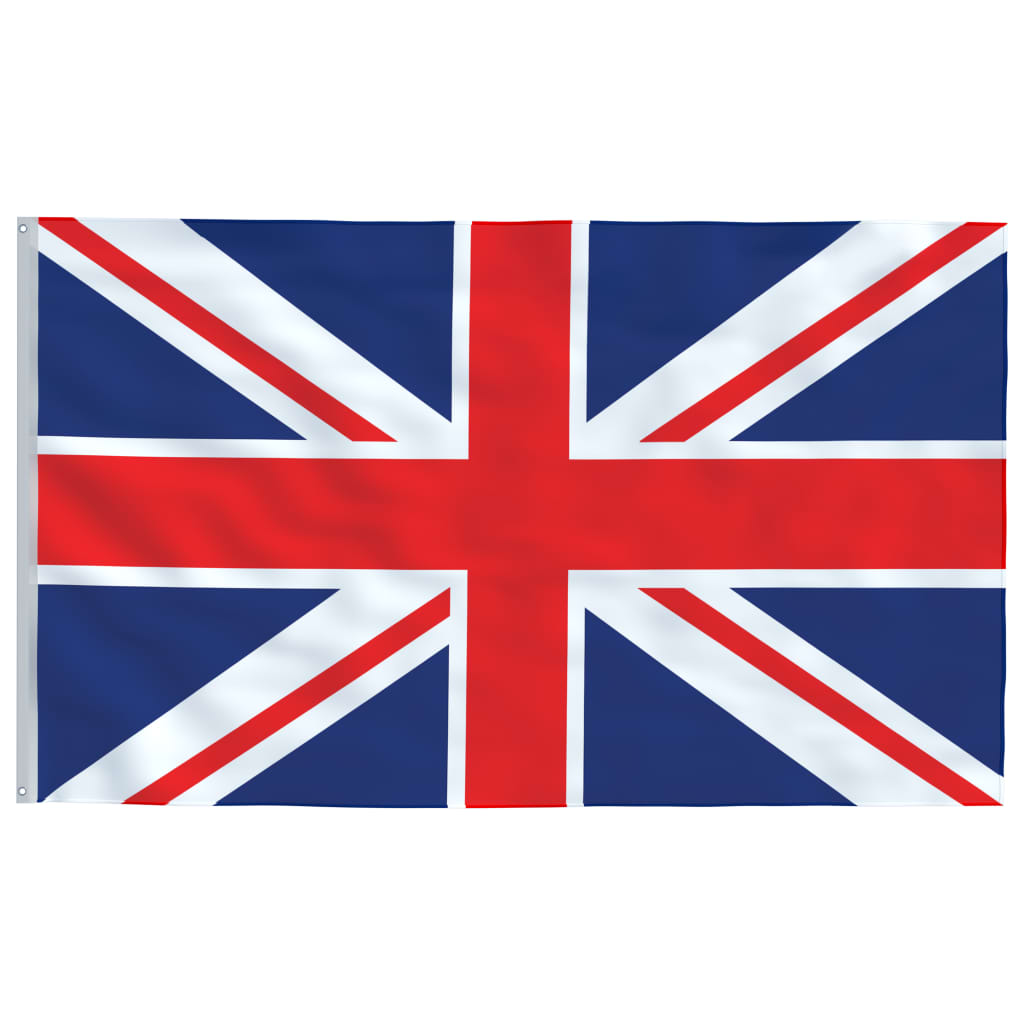 vidaXL Storbritanniens flagga och flaggstång 5,55 m aluminium