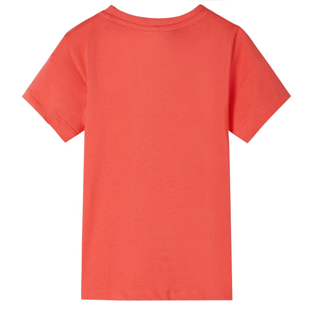 T-shirt med korta ärmar för barn ljusröd 92